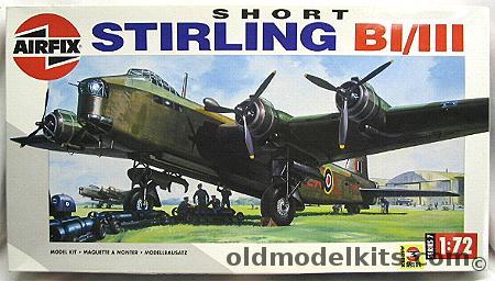 Airfix 1/72 Short Stirling B1 or BIII with Tractor and Four Bomb Trolleys, 07002 plastic model kit